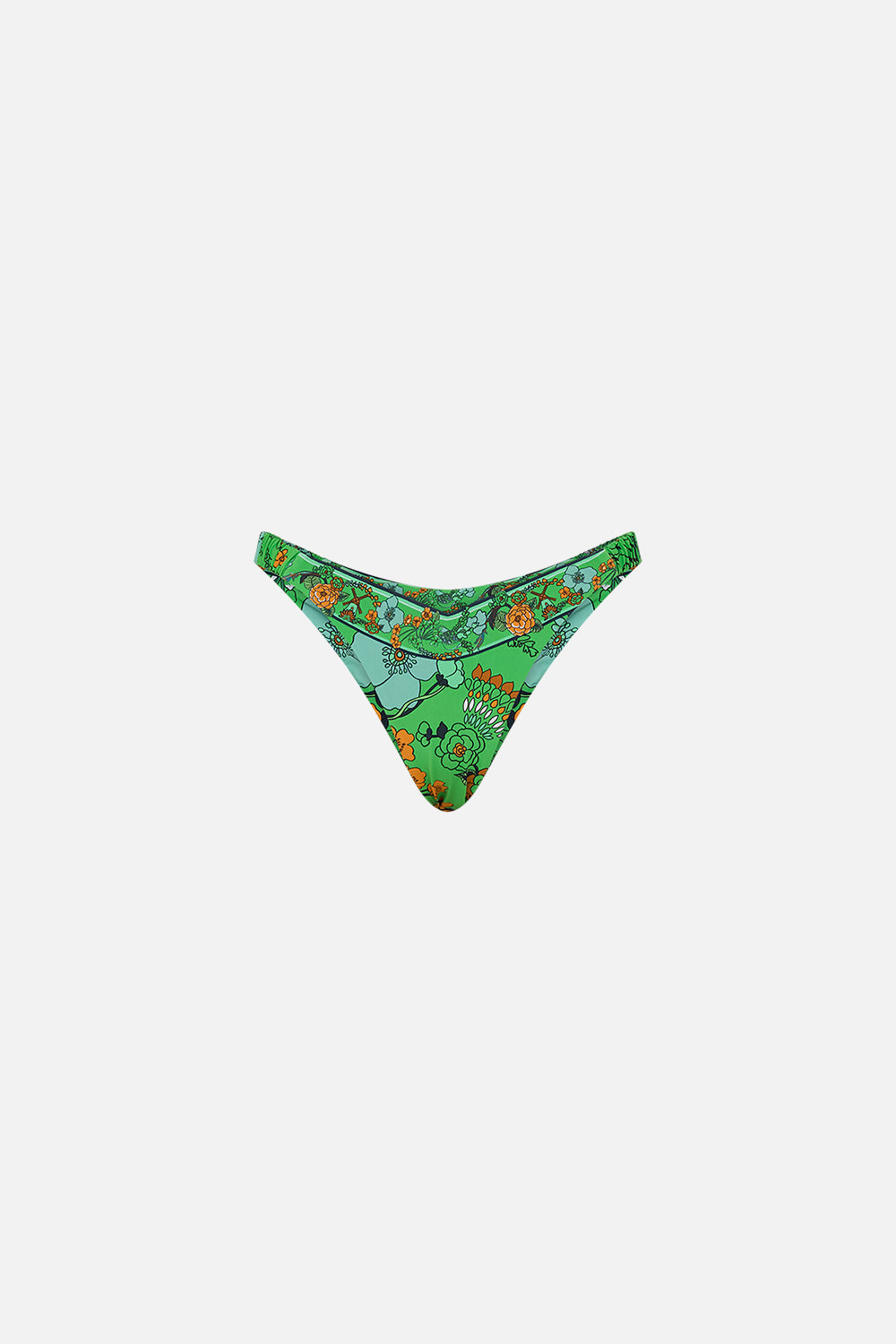 CAMILLA green elastic side pant in Good Vibes Generation