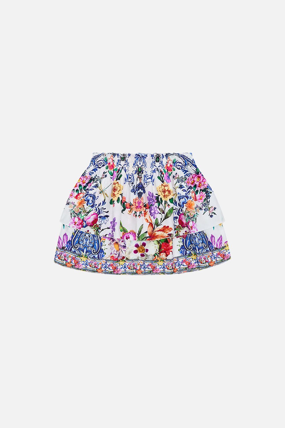 Back view of Milla By CAMILLA kids mini skirt  in Dutch is Life print