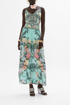 CAMILLA floral v neck silk cami in Petal Promiseland print