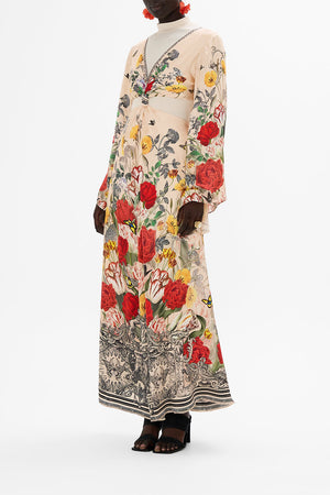 CUT OUT DRESS WITH KNOT FRONT ETCHED INTO ETERNITY