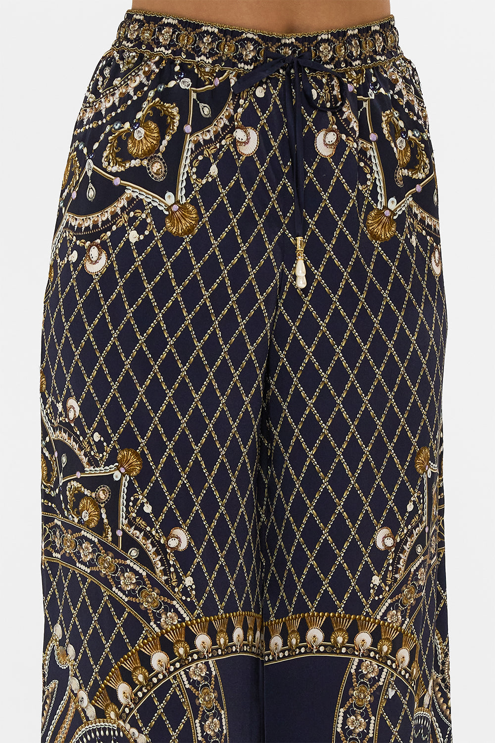 CAMILLA Gold Lounge Pant in Dance with the Duke print