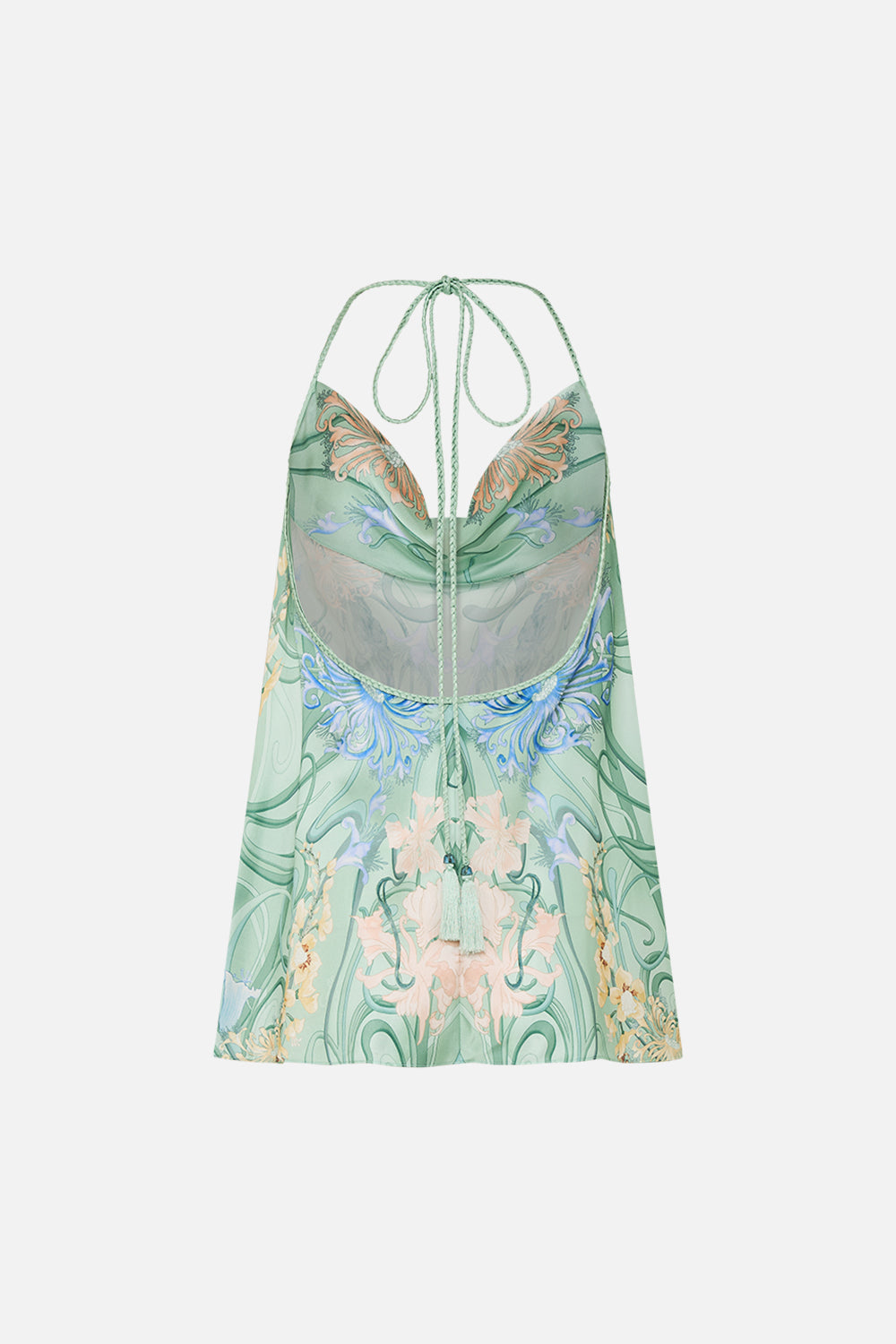 CAMILLA Floral Bias Halter Top in Dreaming in Dutch