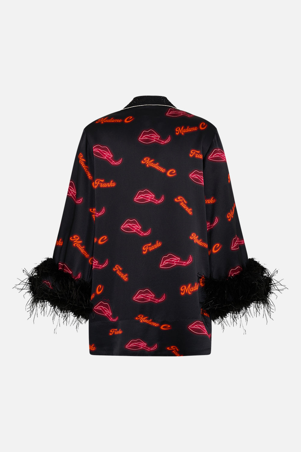 CAMILLA Black Flared Sleeve Double Breasted Jacket in Electric Loveland