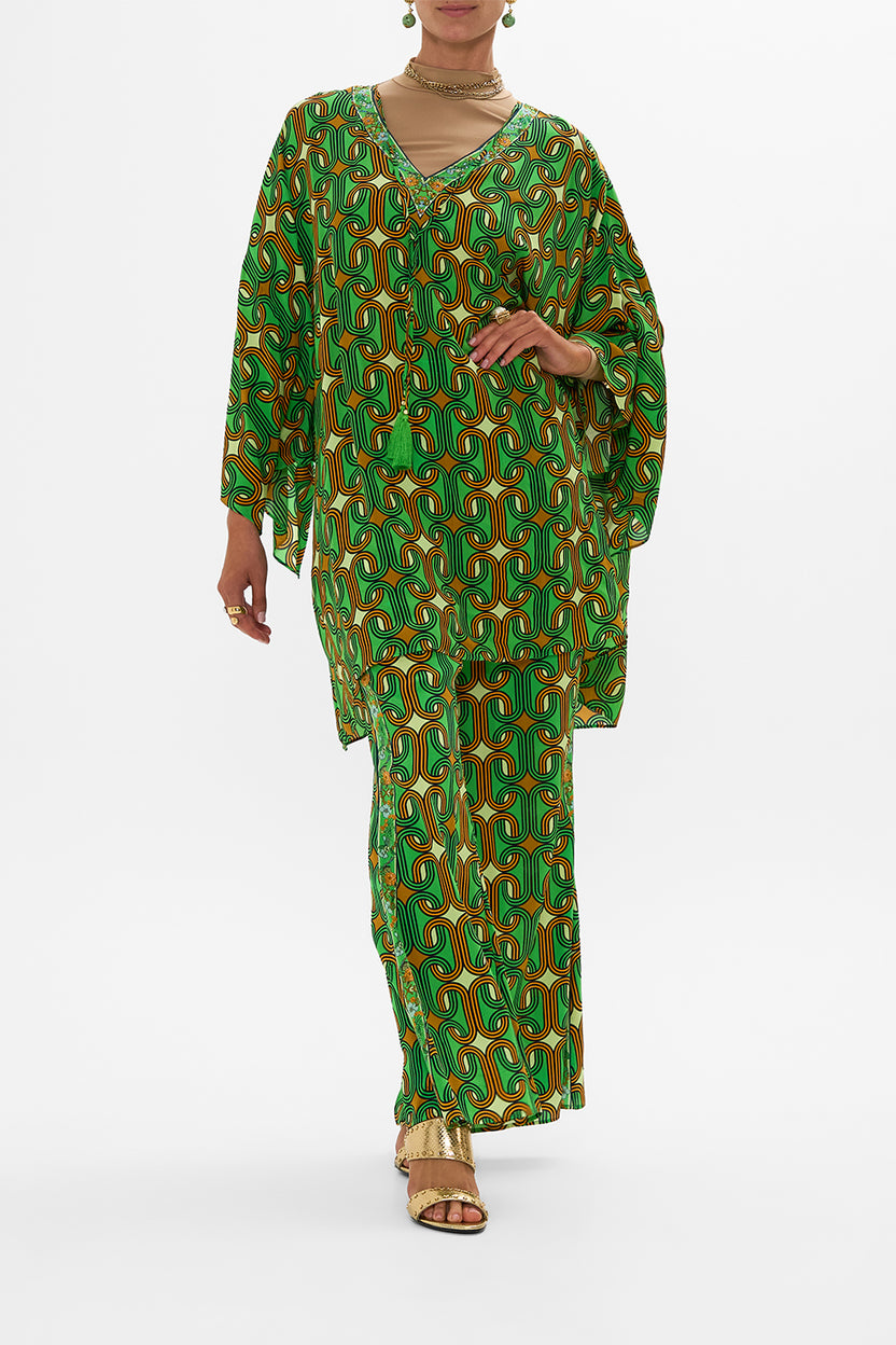 V NECK JERSEY SHORT KAFTAN WITH TIE CALL OF THE CATHEDRAL main image 1