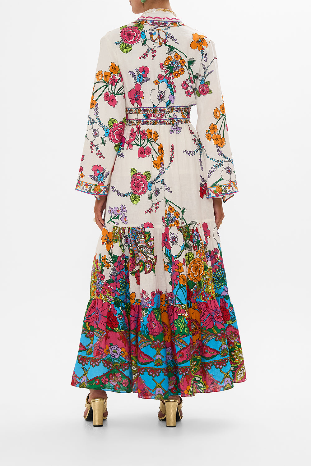 DRESS WITH TIERED SKIRT COSMIC PRAIRIE – CAMILLA