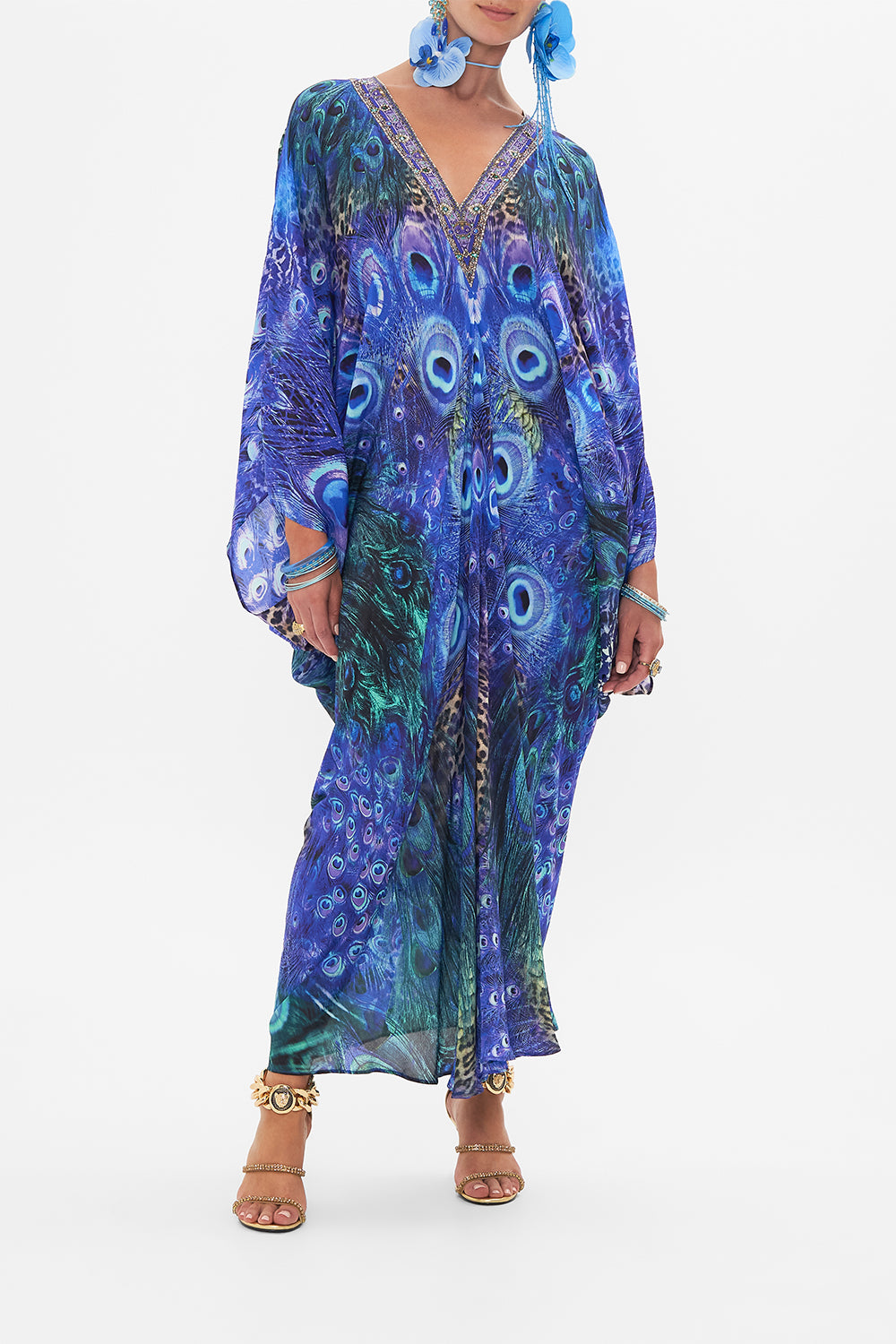 T SHAPE LONG KAFTAN PEACOCK ROCK - Main Image