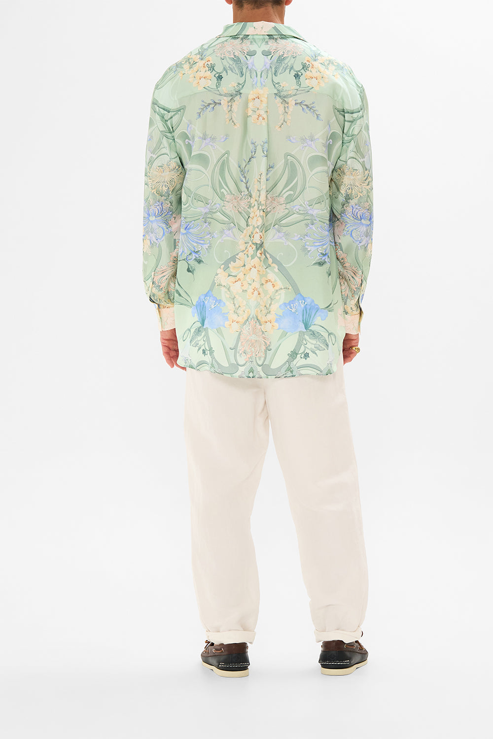 Hotel Franks by CAMILLA blue mens oversized shirt in Dreaming in Dutch