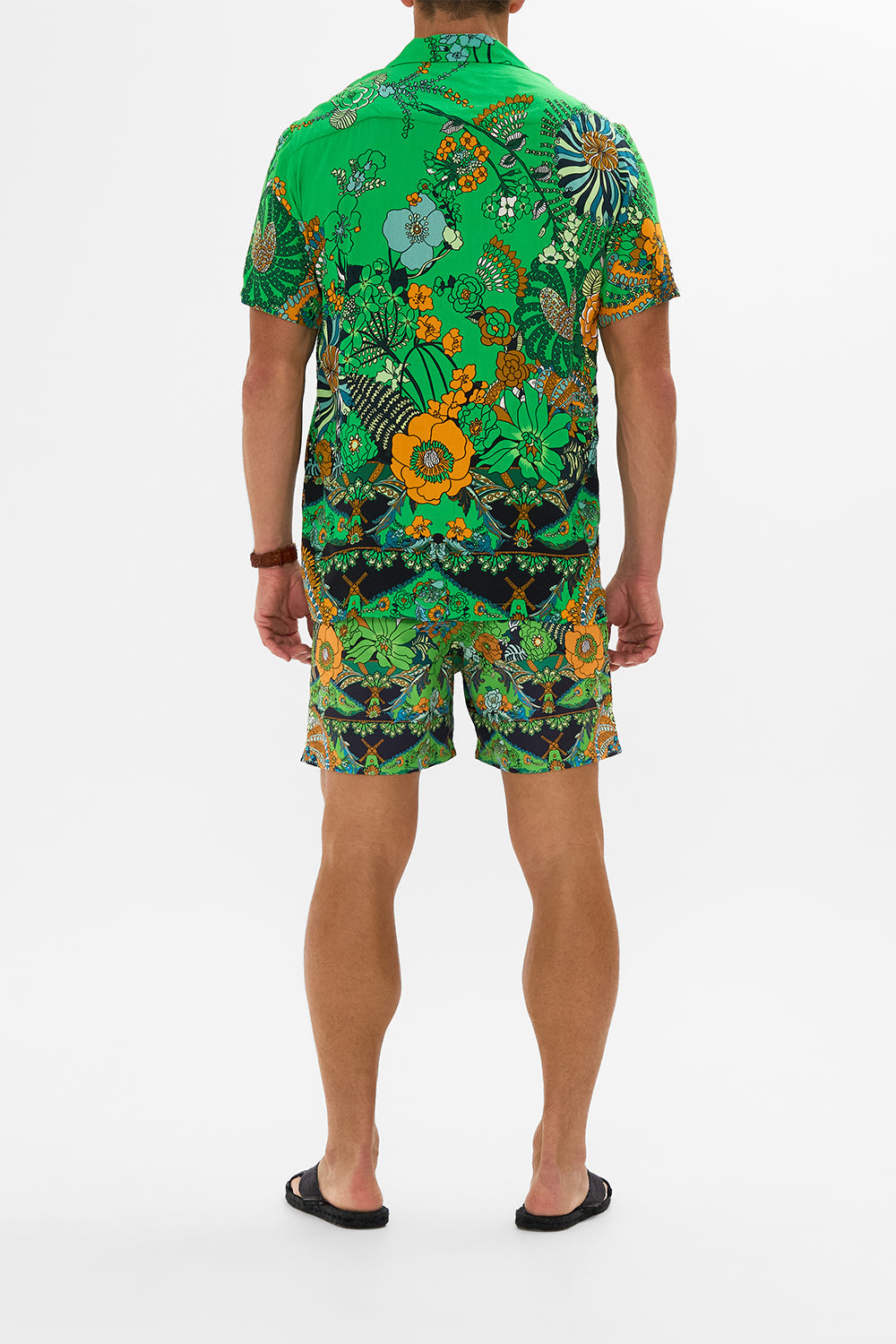 CAMILLA green mid length boardshort in Good Vibes Generation