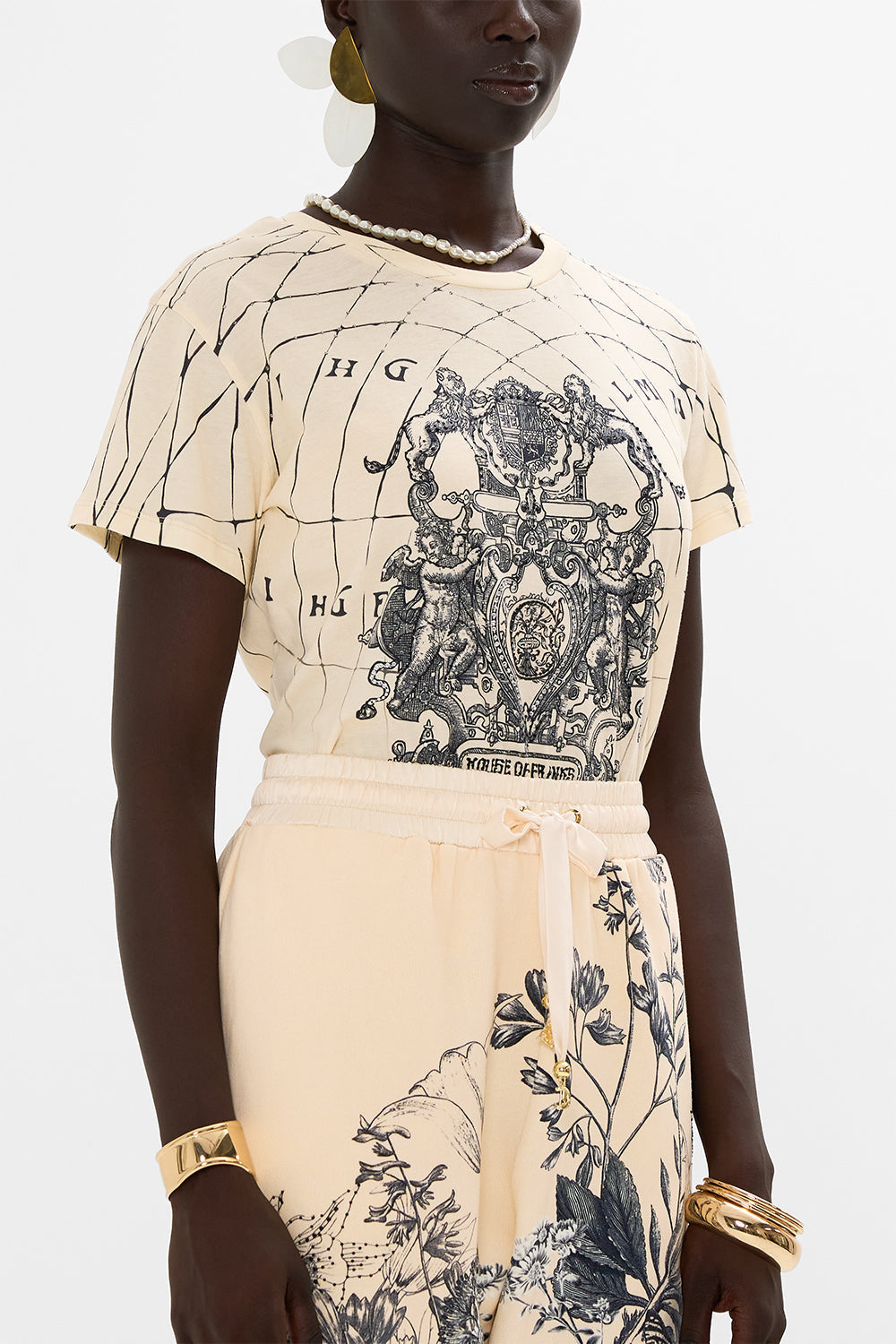 CAMILLA embellished t shirt in Etched Into Eternity print