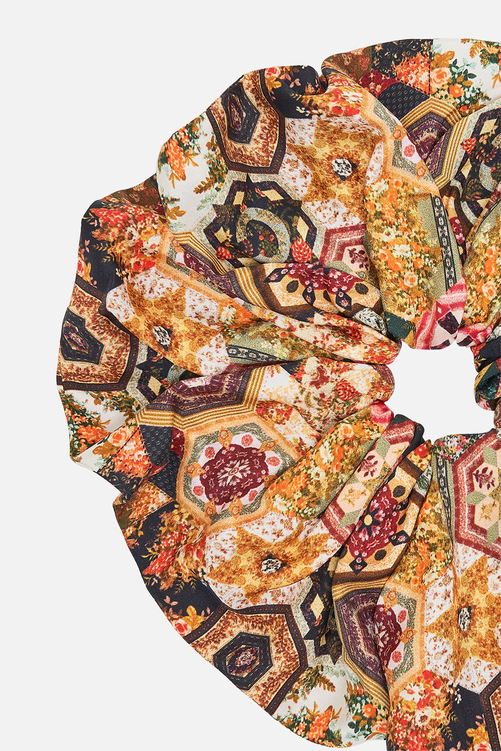 CAMILLA floral oversized scrunchie in Stitched in Time