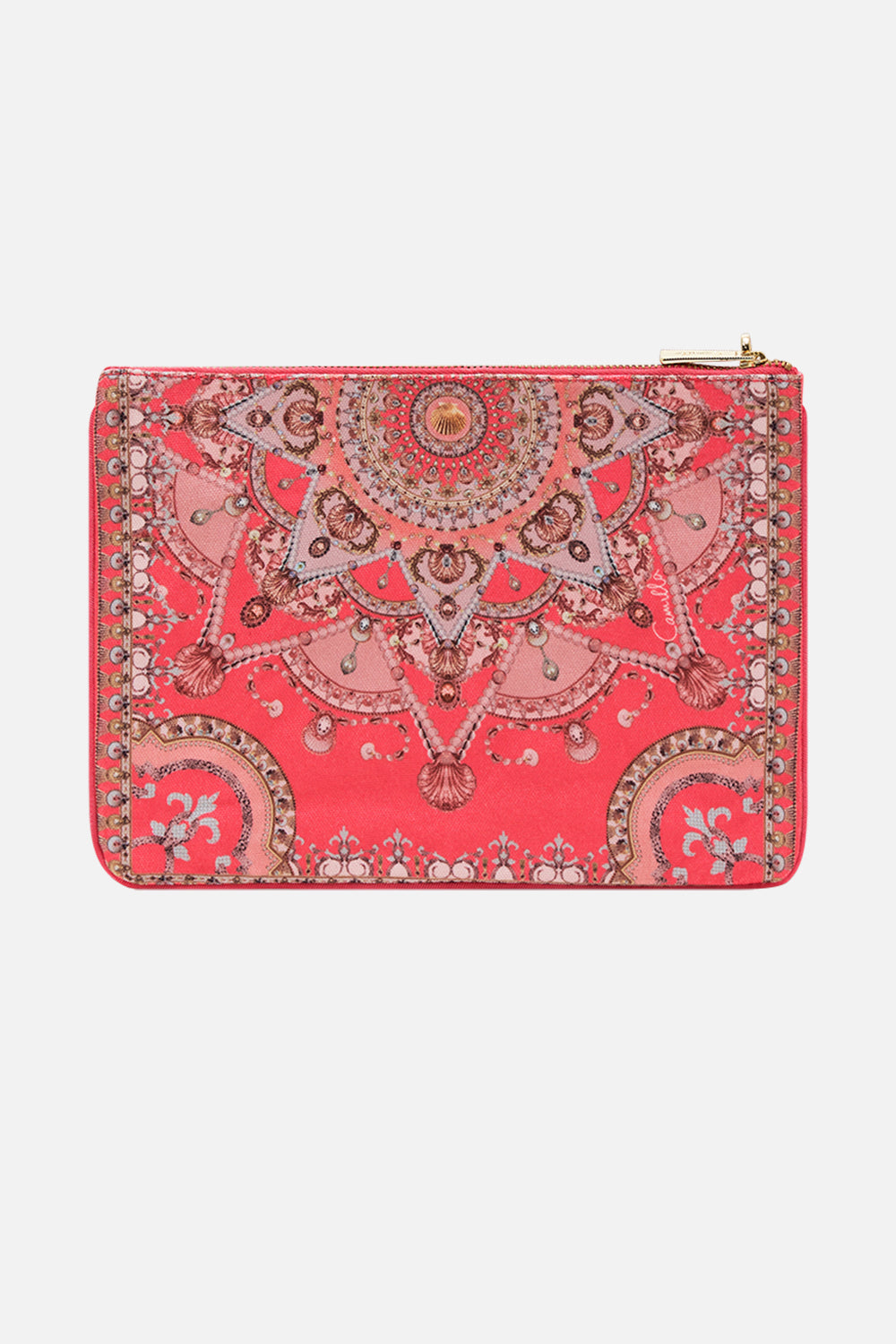 SMALL CANVAS CLUTCH SHELL GAMES – CAMILLA