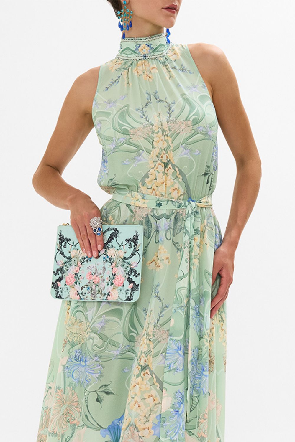 CAMILLA floral coin and phone purse in Petal Promise Land