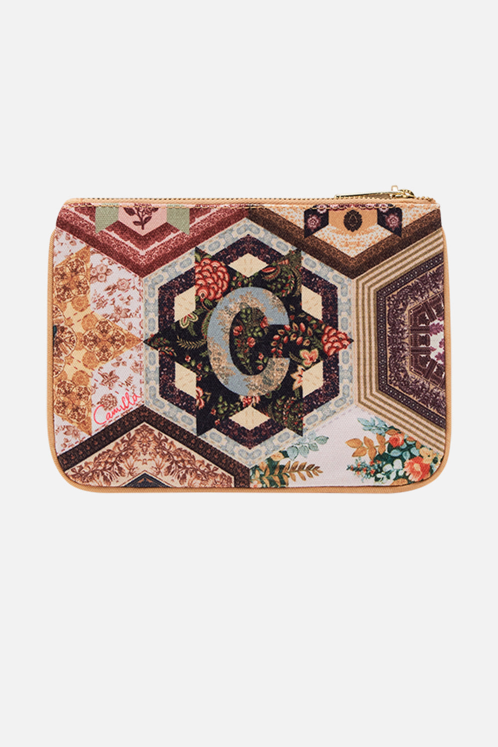 CAMILLA floral coin and phone purse in Stitched in Time