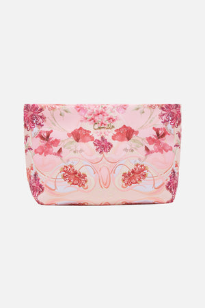 SMALL MAKEUP CLUTCH BLOSSOMS AND BRUSHSTROKES