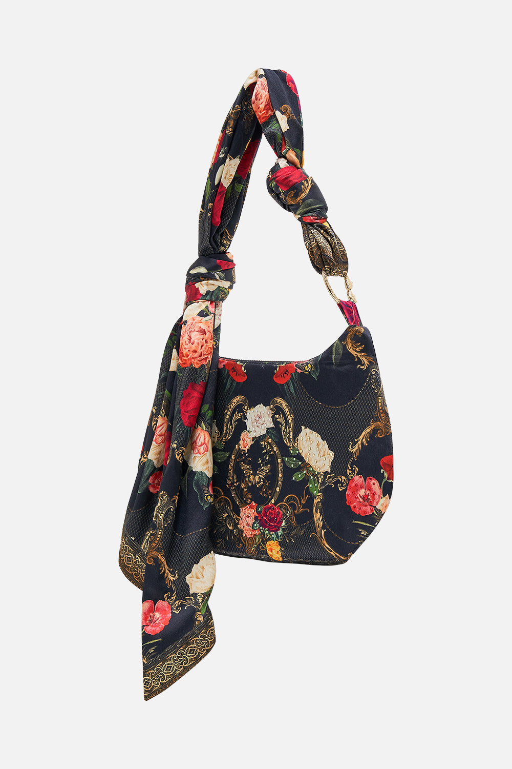 CAMILLA floral scarf shoulder bag in Magic in the Manuscripts