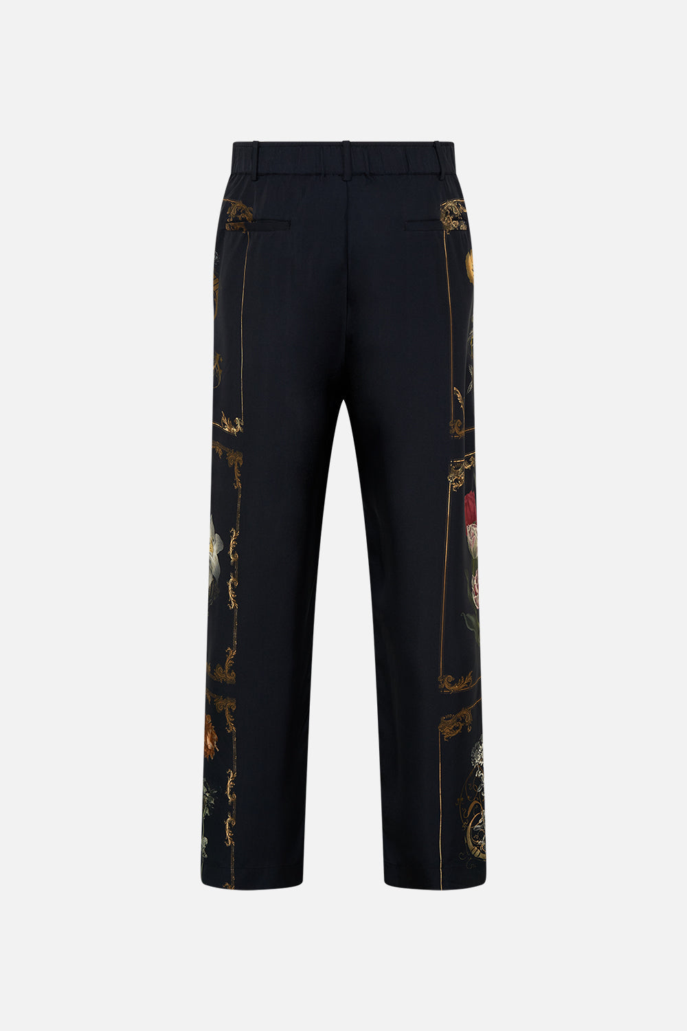 Hotel Franks by CAMILLA mens black lounge pants in Magic in The Manuscripts print
