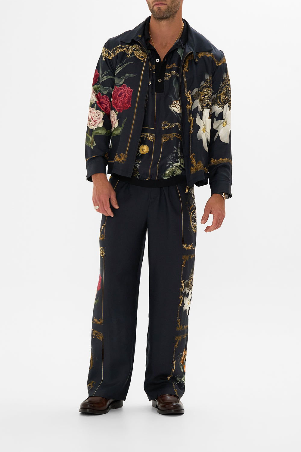CAMILLA floral tailored lounge pant in Magic in the Manuscripts