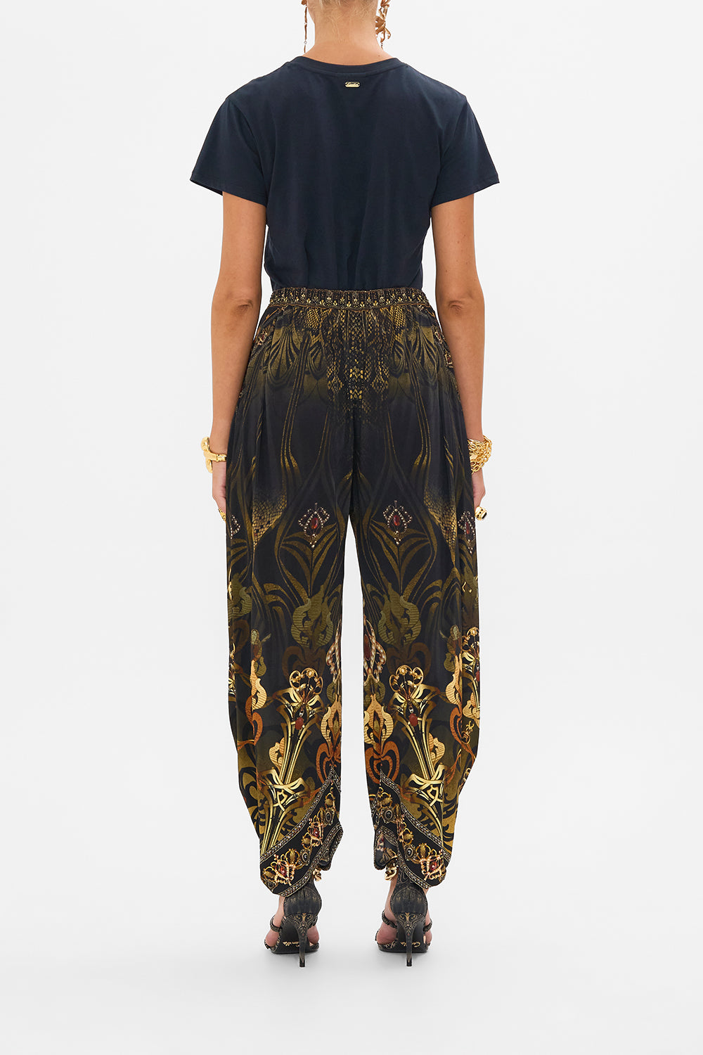 CAMILLA black graphic tee in Nouveau Noir 