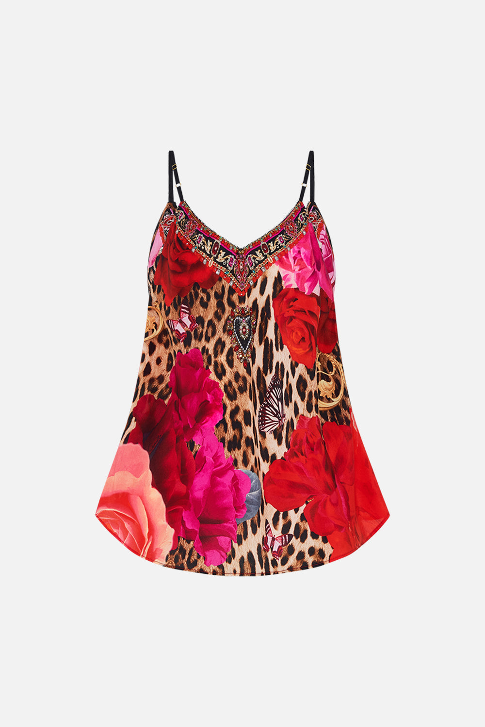 V-Neck Bias Cami, Heart Like A Wildflower | CAMILLA AU – CAMILLA