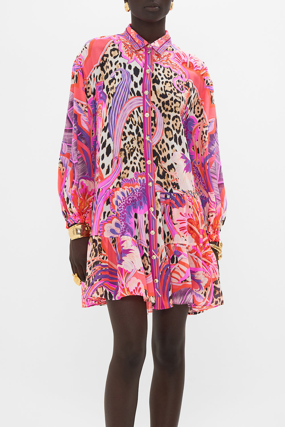 Tiered Shirt Dress, Viola Vintage | CAMILLA AU – CAMILLA