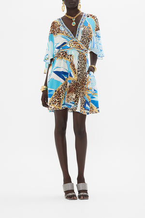 Short Waisted Dress, Sky Cheetah | CAMILLA AU – CAMILLA