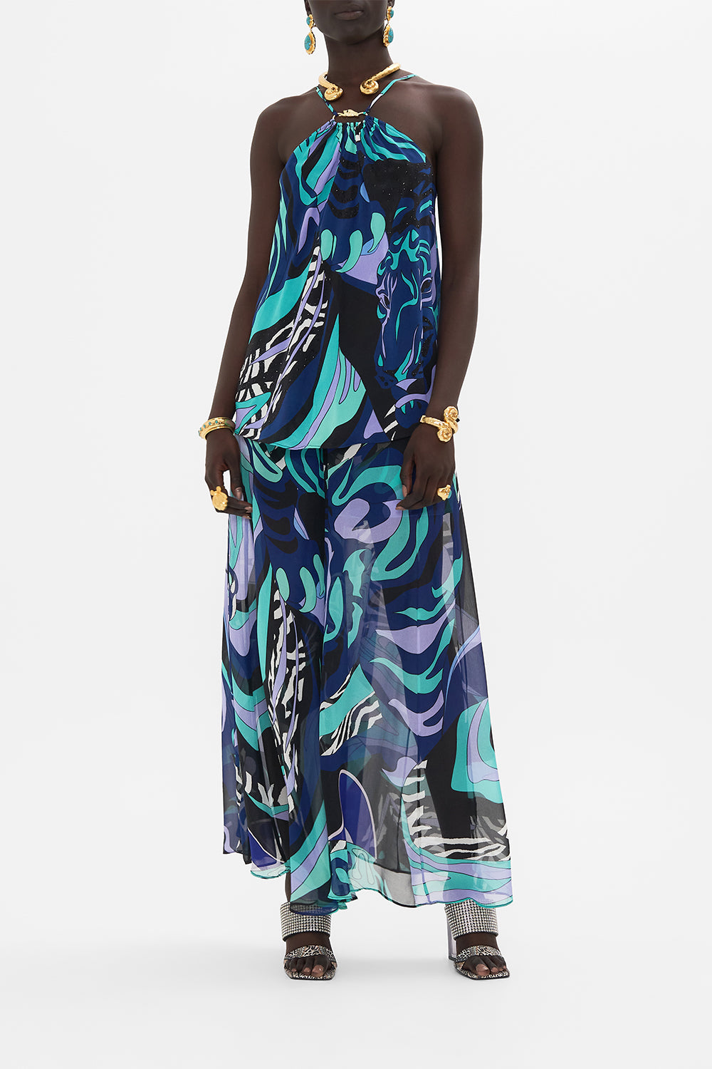 Halter Top With Hardware, Vividly Venice | CAMILLA AU – CAMILLA