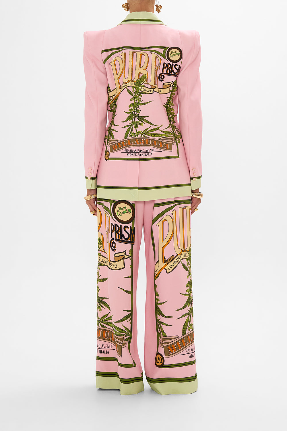 CAMILLA printed blazer in Lets Chase Rainbows print