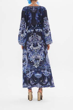 Raglan Shirred Waist Dress Delft Dynasty | CAMILLA AU – CAMILLA
