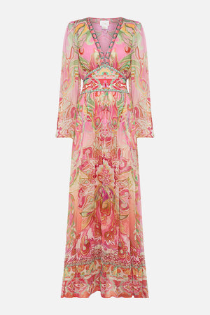 CAMILLA flared sleeve dress in Tea With Tuchinski print