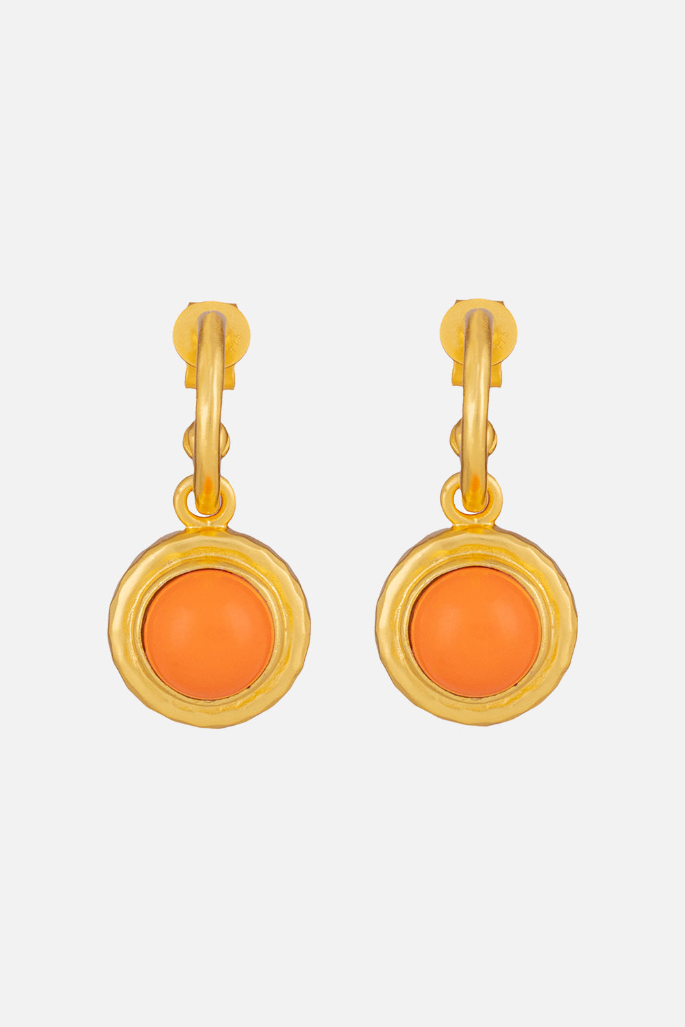 CAMILLA orange coral earrings