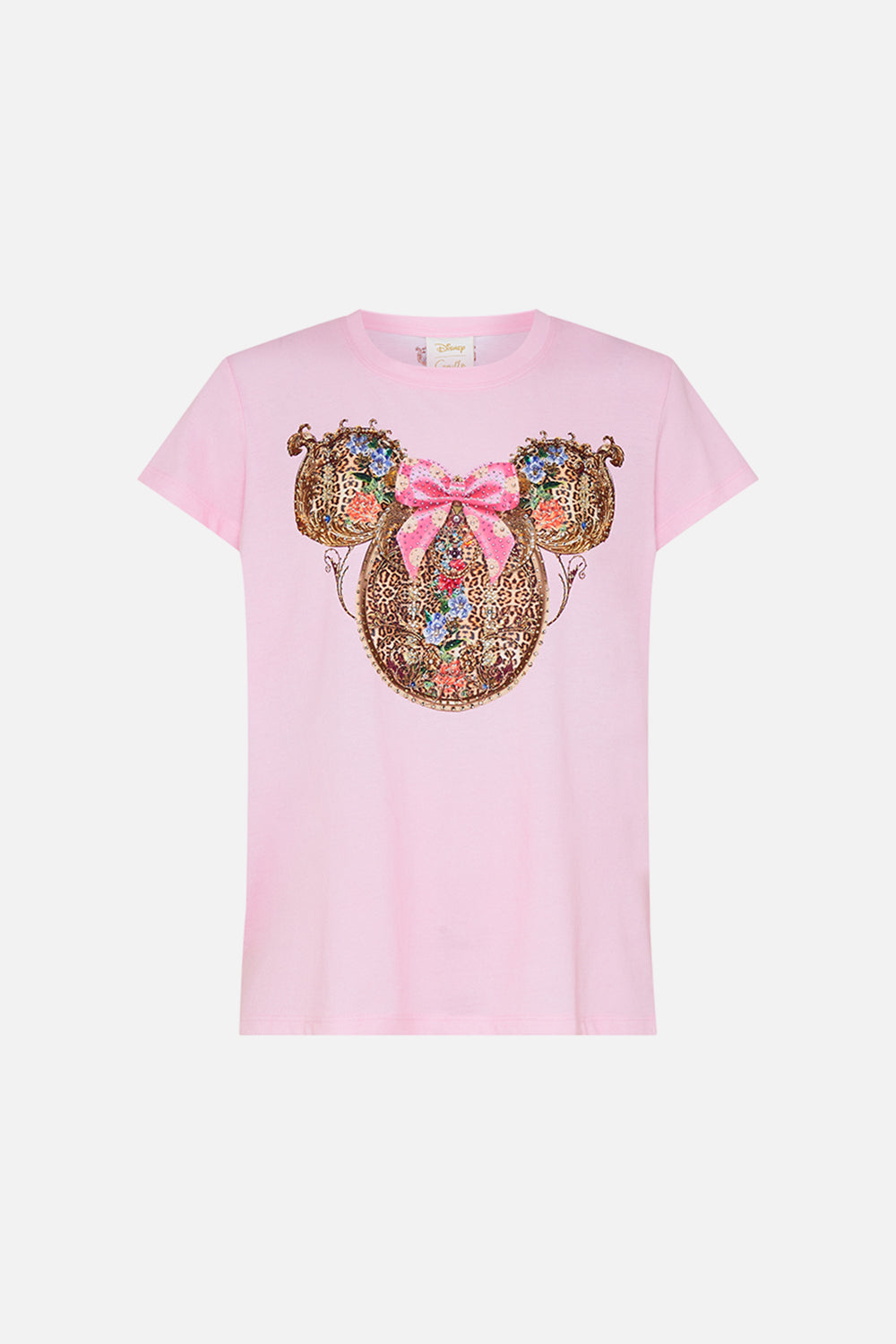 Disney x CAMILLA pink t shirt in Minnie Mouse Magic print