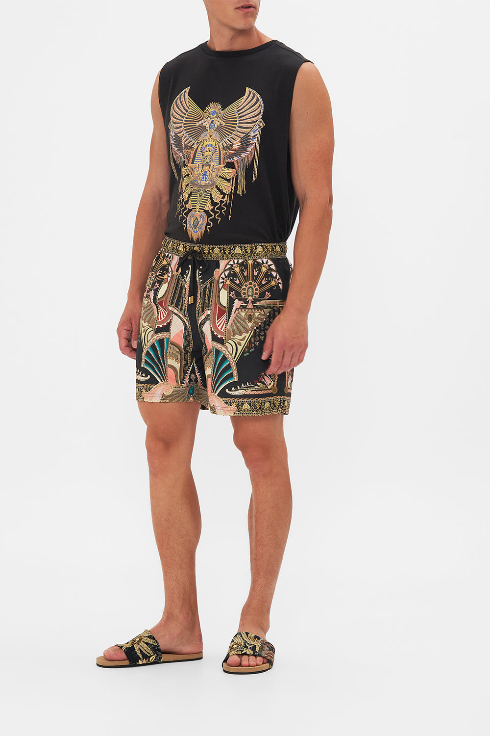 Hotel Franks By CAMILLA Mid Length Boardshort in They Called Her Nefertari print