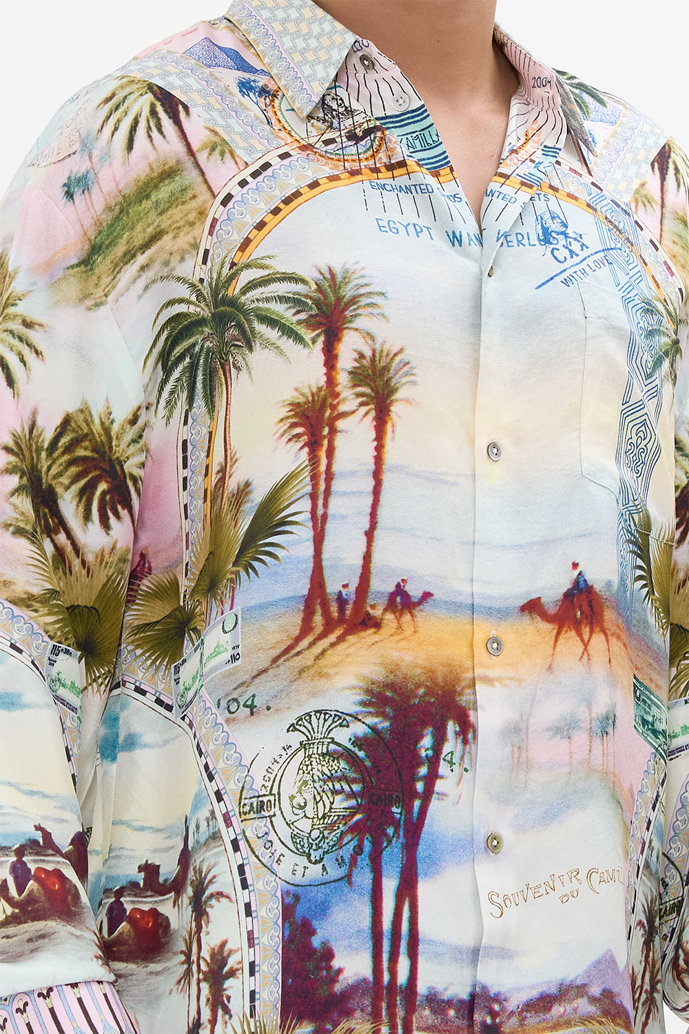 Hotel Franks By CAMILLA  oversized shirt in Call Me in Cairo print. 