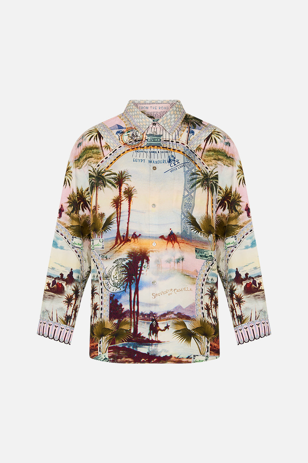 Hotel Franks By CAMILLA  oversized shirt in Call Me in Cairo print. 