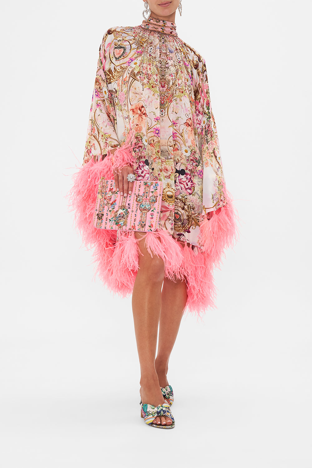 Disney x CAMILLA clutch bag in Minnies Melody print