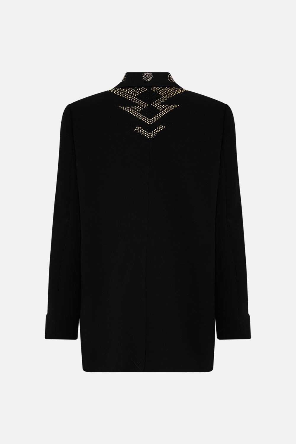 CAMILLA Jacket With Sleeve Cut Out Detail in Cartouche Kingdom print. 