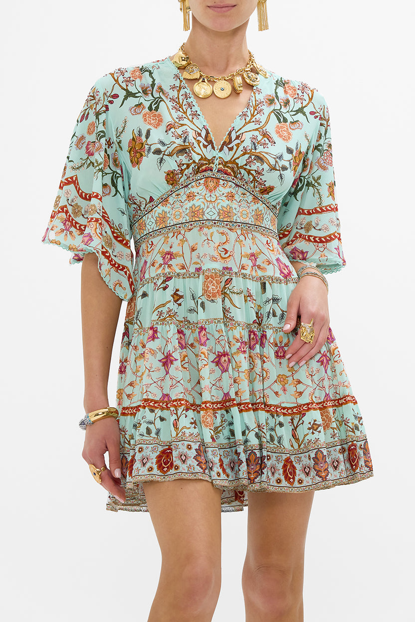 Tiered Swing Mini Dress A Tiled Wonderland - Camilla main image 1