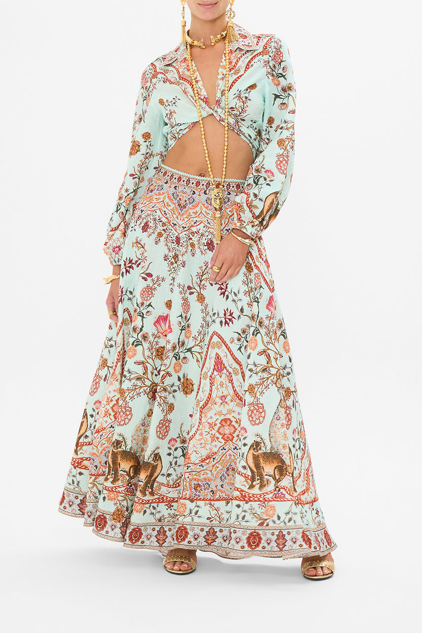 CROPPED WRAP SHIRT PORCELAIN DREAM