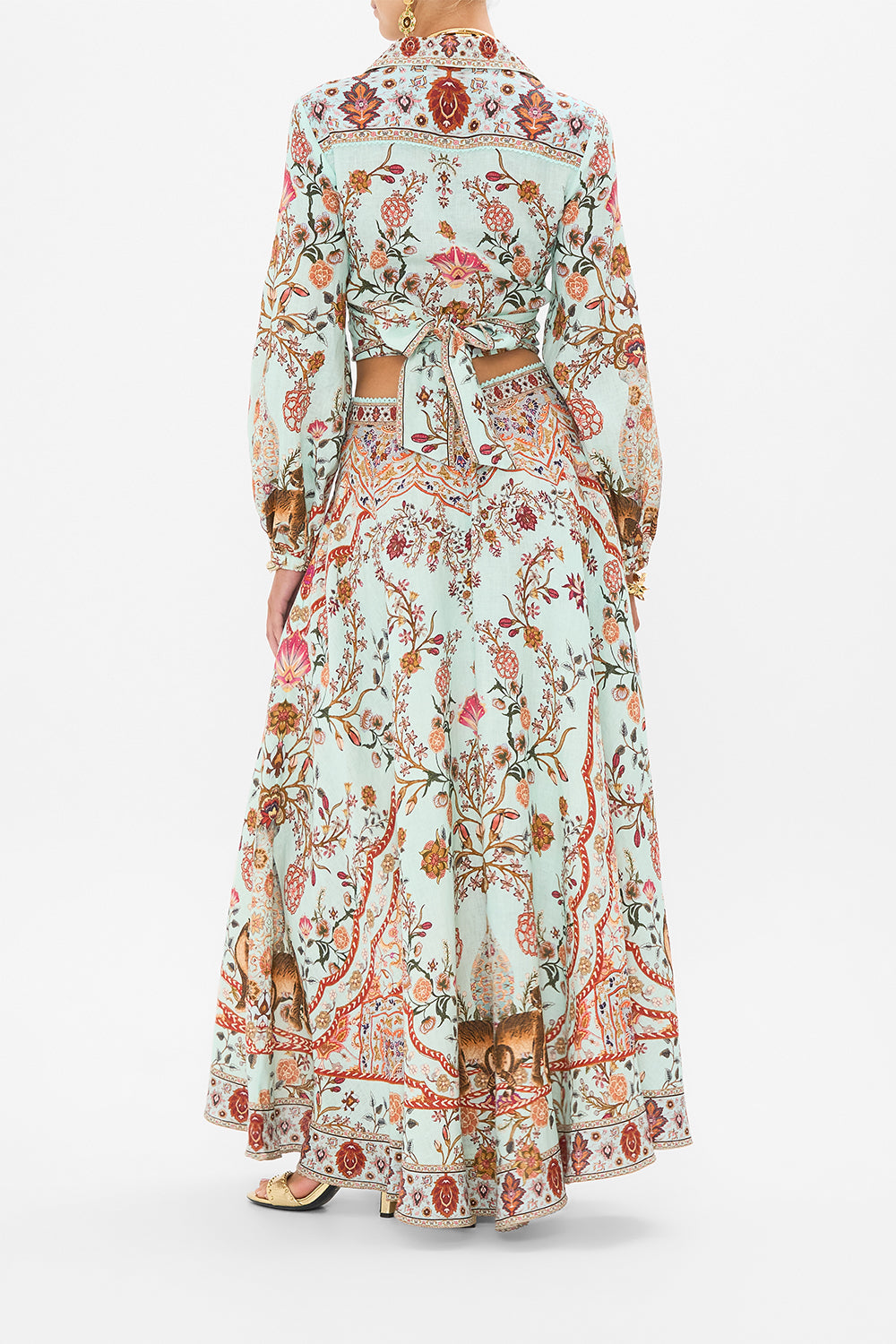 CAMILLA Maxi Circle Skirt in Weaving Worlds print