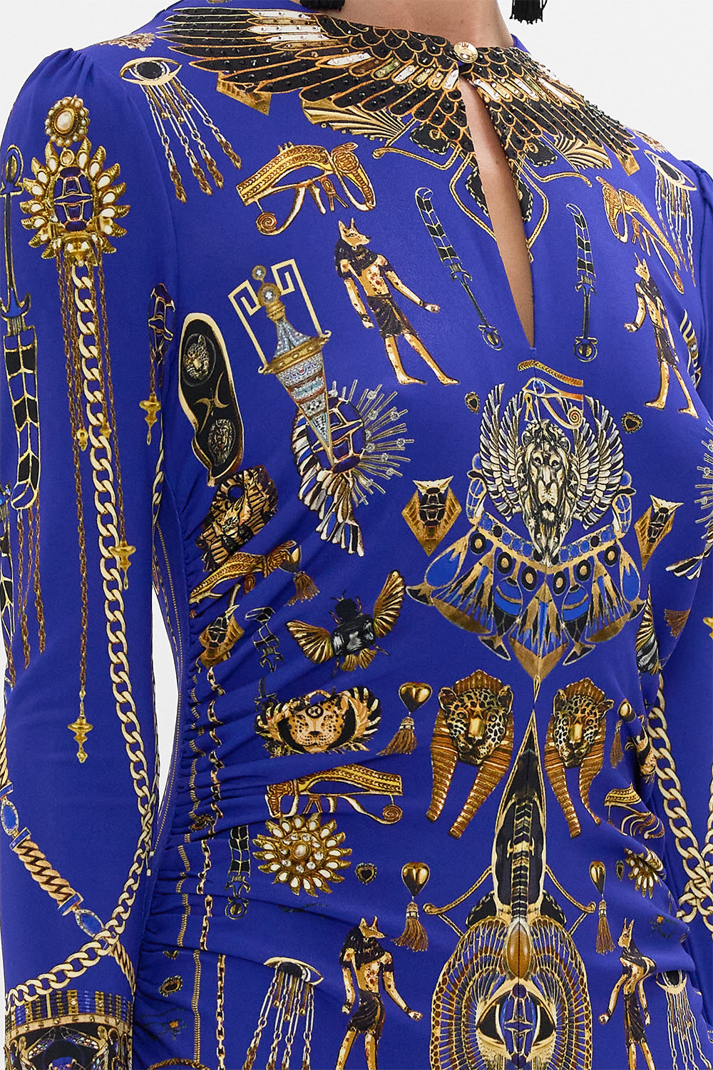 GATHERED JERSEY LONG DRESS MY FAIR PHARAOH