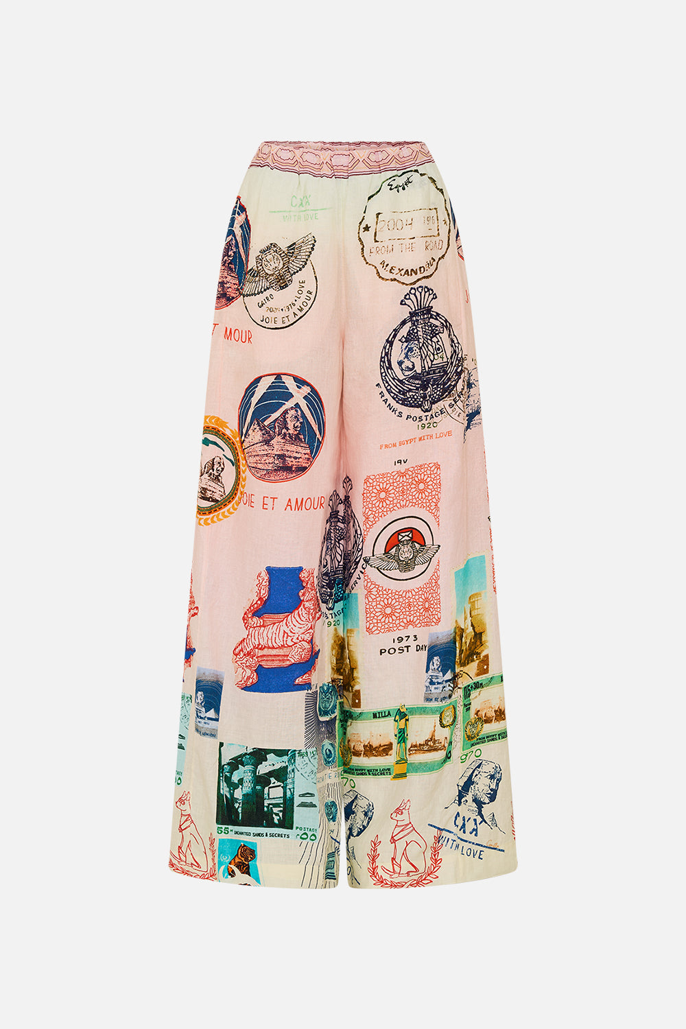 CAMILLA relaxed panel pant in Haute Passport print