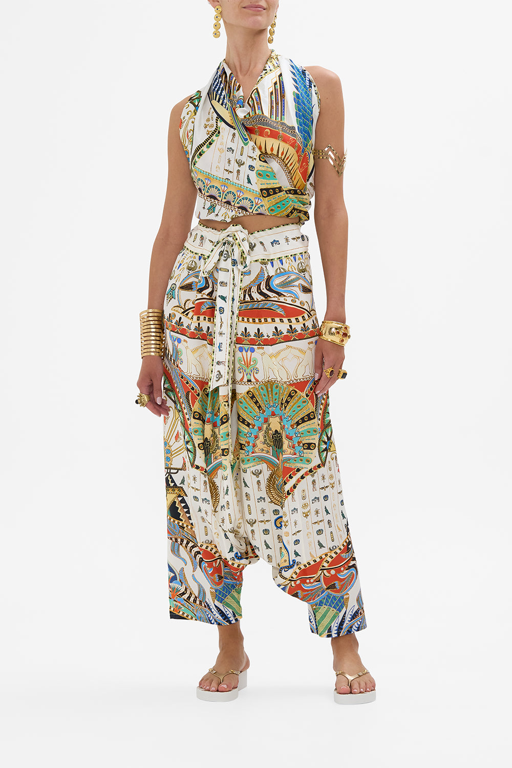 CAMILLA Harem Pants in Valley Of The Queens print