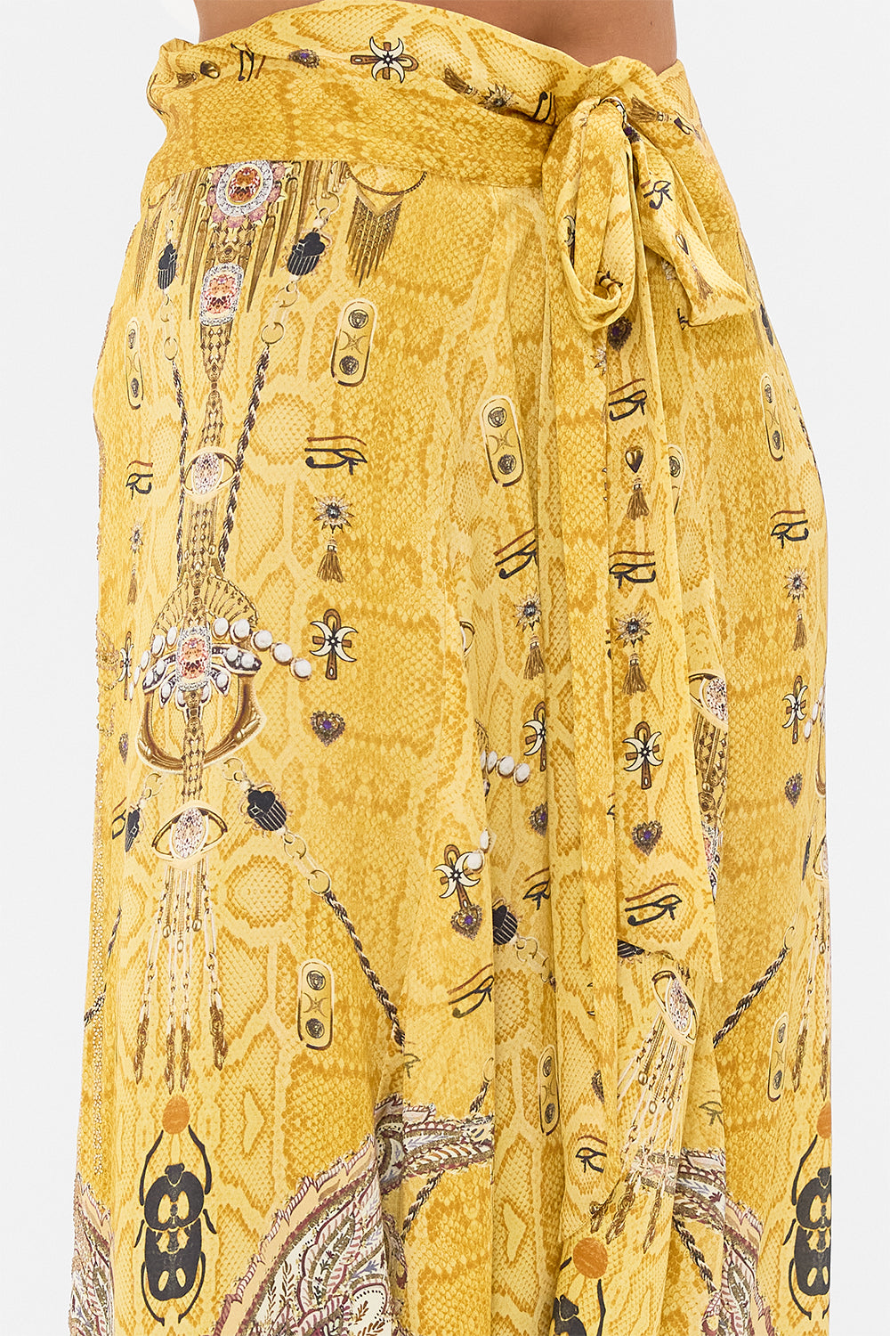 CAMILLA Gold Harem Pants in Valley of the Kings Print