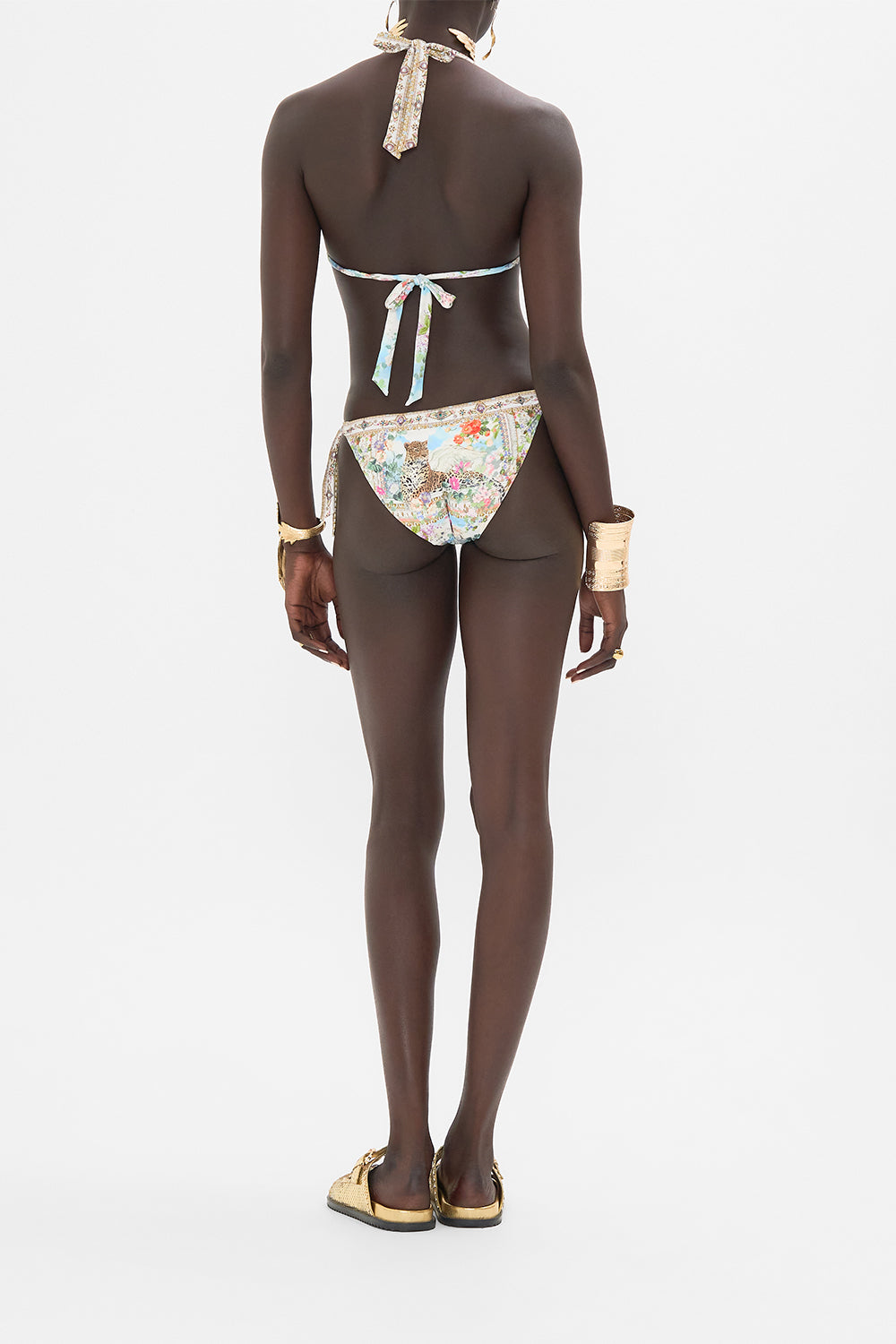 CAMILLA Floral Soft Tie Tri Bikini With Trims in We Always Have Alexandria Print.