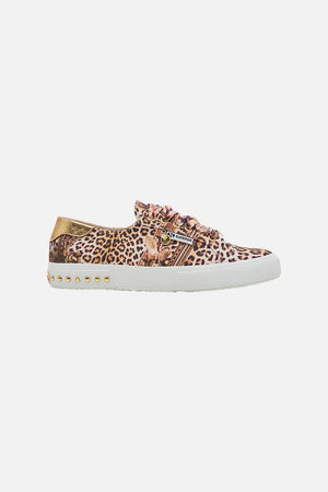 Superga x CAMILLA leopard print sneakers in Standing Ovation print