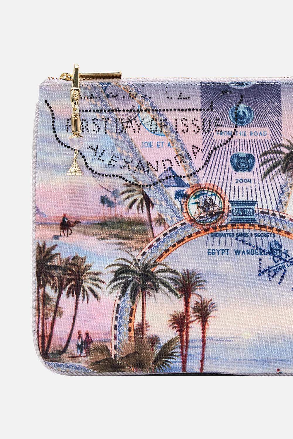 CAMILLA small canvas cluth in Call me in Cairo print.