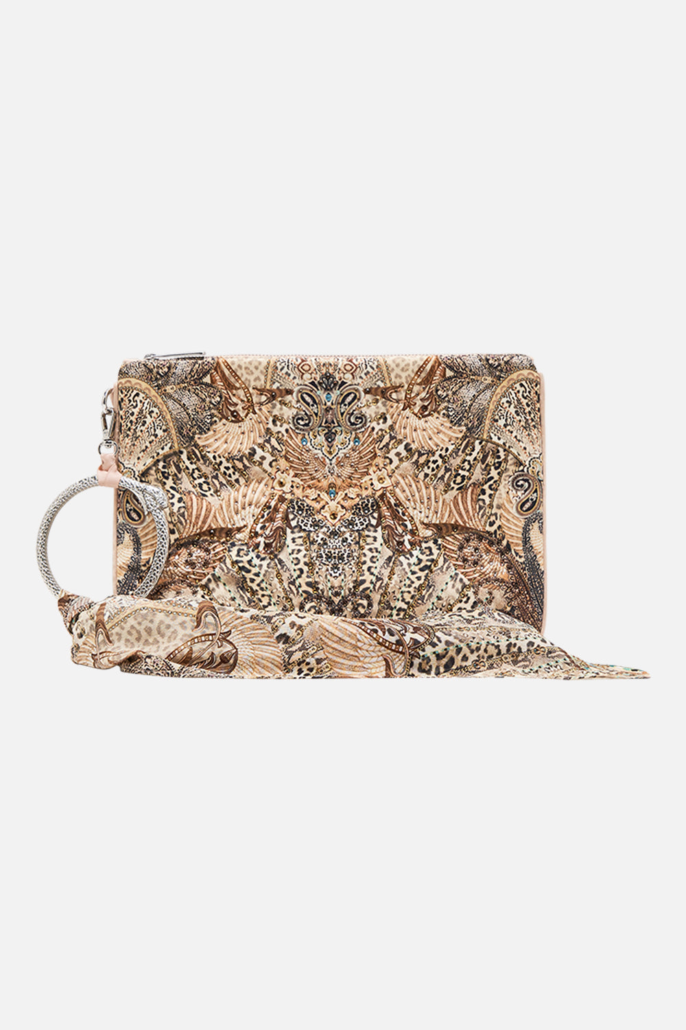 CAMILLA Ring Scarf Clutch in The Throne Room print