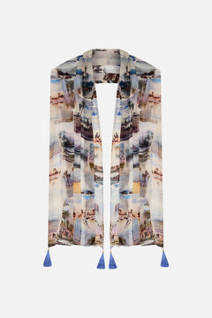 CAMILLA long scarf in Call Me in Cairo print. 