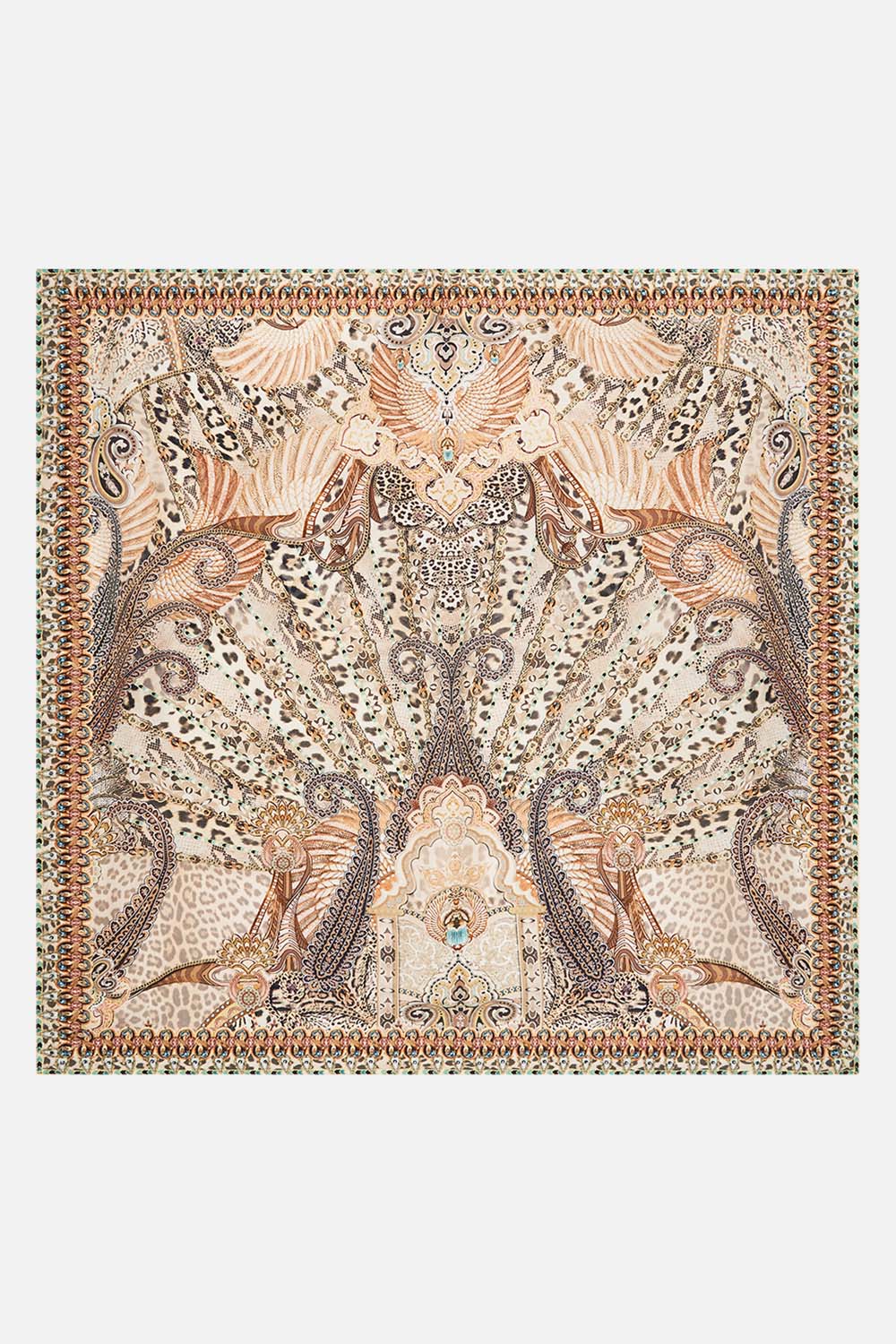 LARGE CRYSTALLED SILK SQUARE SCARF DRESSING ROOM DRAMA main image 1