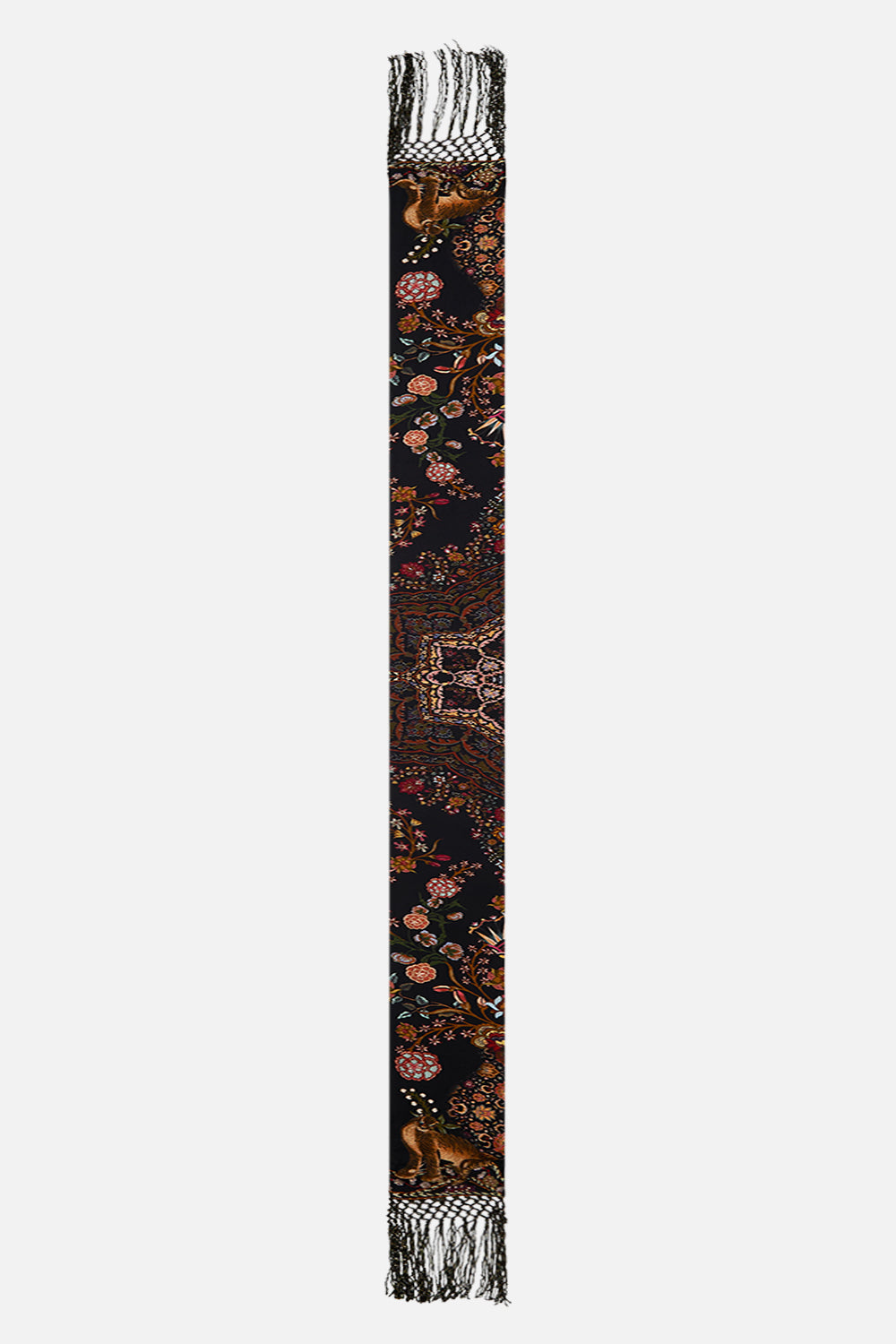 CAMILLA Long Skinny Scarf Loom to Tomb print